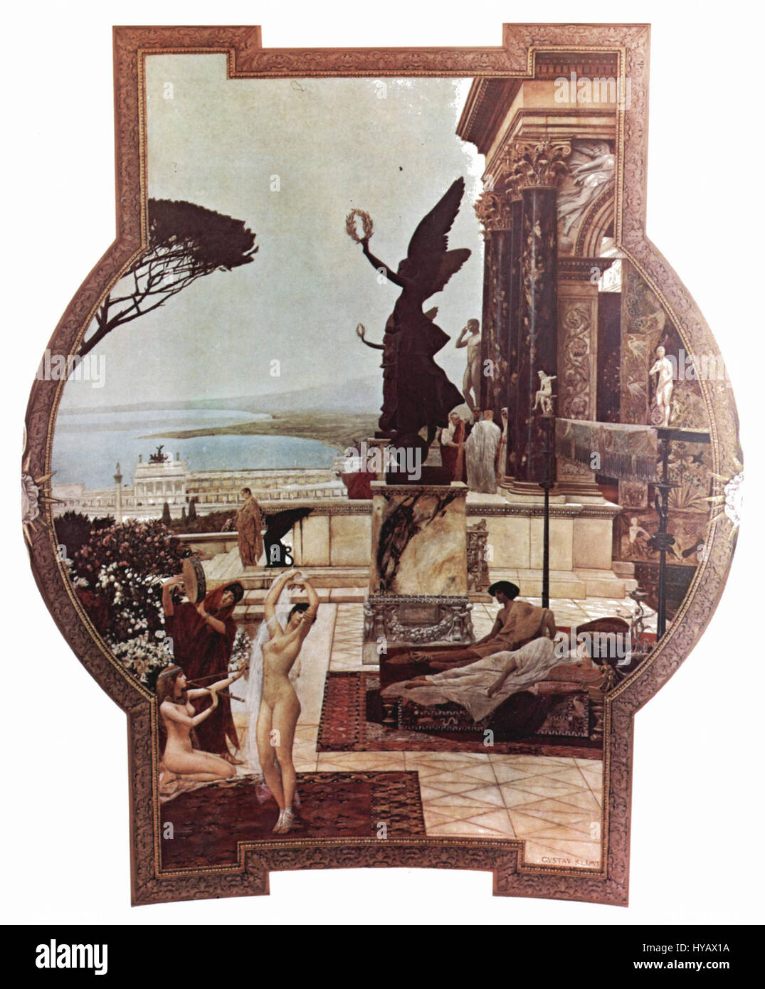 Il 012 di Gustav Klimt è un pezzo significativo che mostra lo stile iconico dell'artista, caratterizzato da decorazioni ornamentali e simbolismo. Le sue opere esplorano spesso temi di identità, amore e sensualità, che sono vividamente raffigurati in questo pezzo. Foto Stock