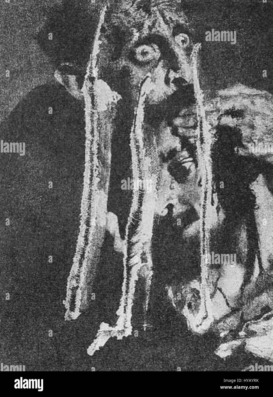 Il dipinto raffigura il tragico momento in cui Ivan il terribile, in un atto di rabbia, uccise accidentalmente suo figlio, un evento che segna uno dei momenti più bui della storia russa. L'opera d'arte cattura l'intensità emotiva della scena. Foto Stock