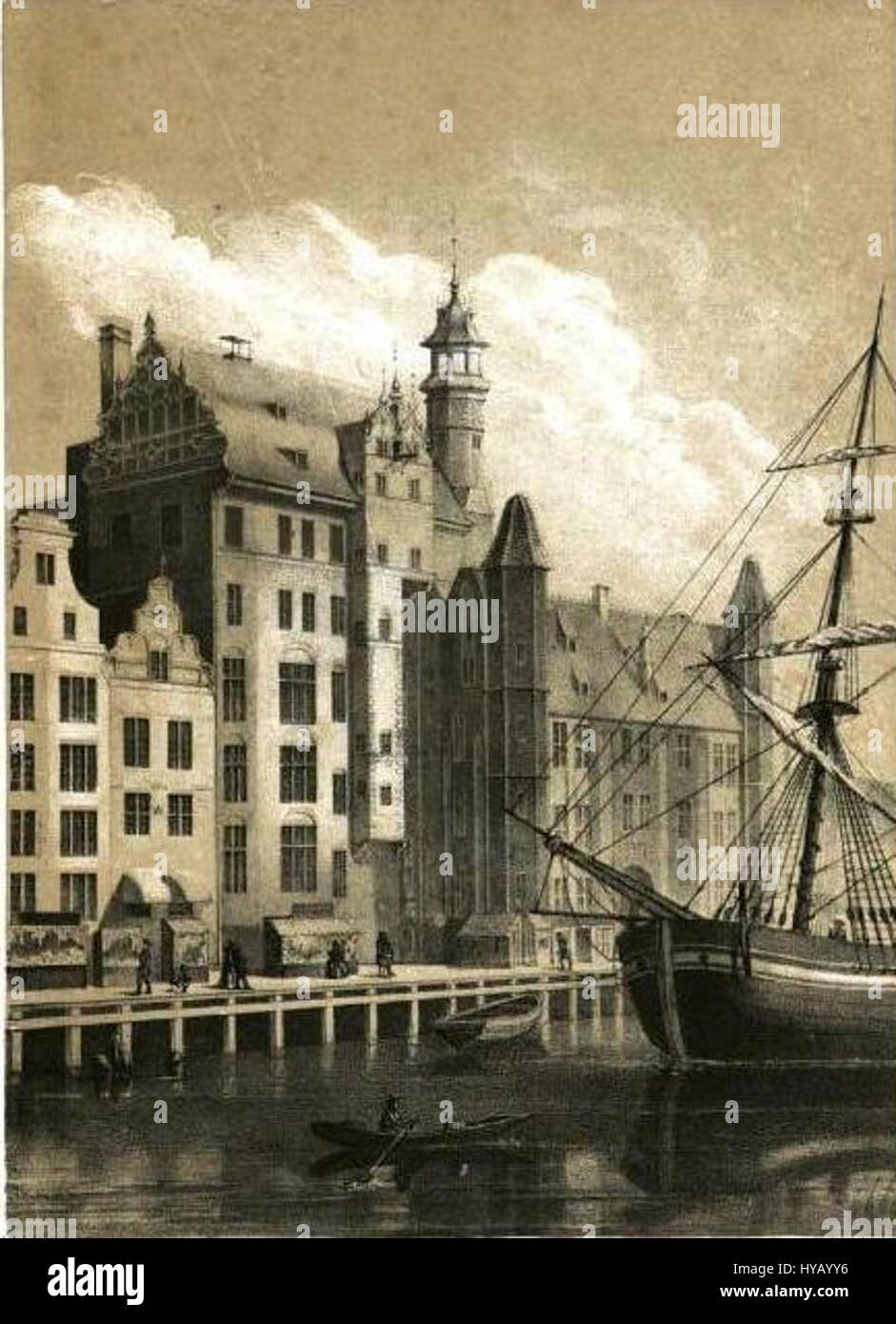 "DAS Frauenthor" è una porta storica a Danzica (Danzica), Polonia, un punto di riferimento architettonico che simboleggia il ricco patrimonio medievale della città e il suo ruolo nel commercio europeo durante il Medioevo. Foto Stock