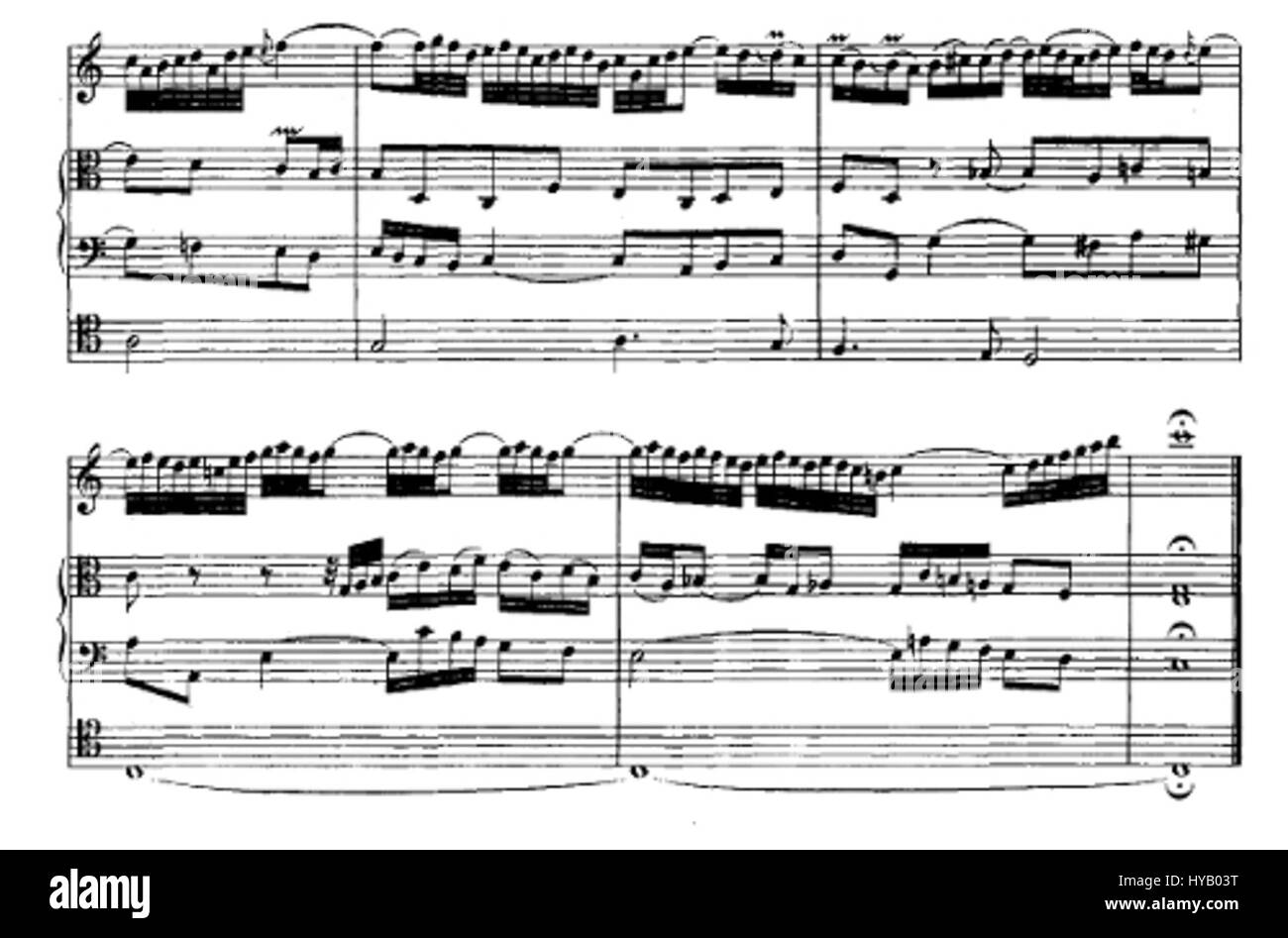 L'estratto BWV769 si riferisce a una sezione di un'opera per tastiera di Johann Sebastian Bach. Questo pezzo fa parte della sua ben nota serie di composizioni che mostrano la sua padronanza nel contrappunto e nella struttura musicale. Viene solitamente eseguita su clavicembalo o organo, riflettendo lo stile barocco di Bach. Foto Stock