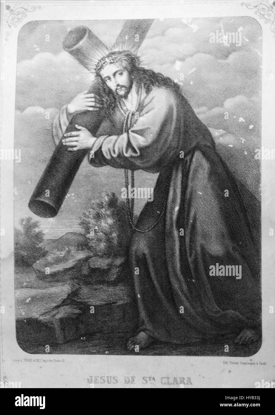 Jesussantaclar si riferisce a una figura o icona religiosa, spesso vista nell'arte cristiana, che simboleggia temi di fede, divinità e chiarezza spirituale. Può rappresentare un'immagine di Gesù Cristo o un'iconografia associata. Foto Stock Jesussantaclar si riferisce a una figura o icona religiosa, spesso vista nell'arte cristiana, che simboleggia temi di fede, divinità e chiarezza spirituale. Può rappresentare un'immagine di Gesù Cristo o un'iconografia associata. Foto Stock