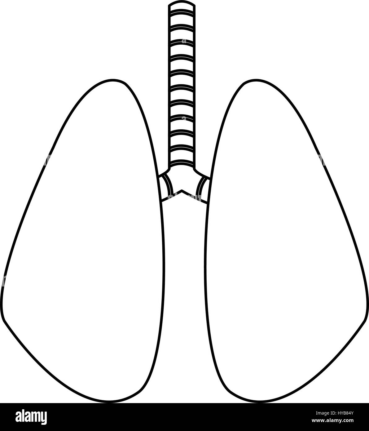 Polmoni icona di organo Illustrazione Vettoriale