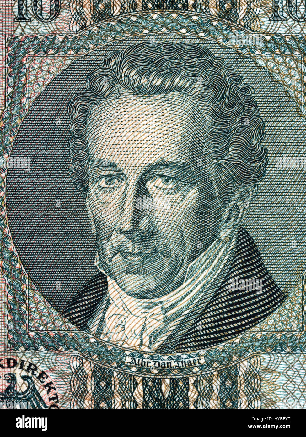 Albrecht Thaer ritratto dal vecchio denaro tedesco Foto Stock