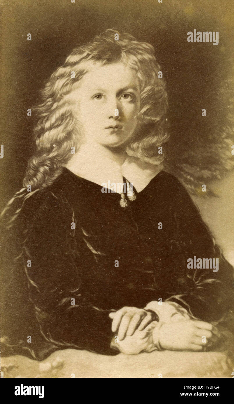 John Milton come un ragazzo, poeta britannico, pittura di Newenham Foto Stock