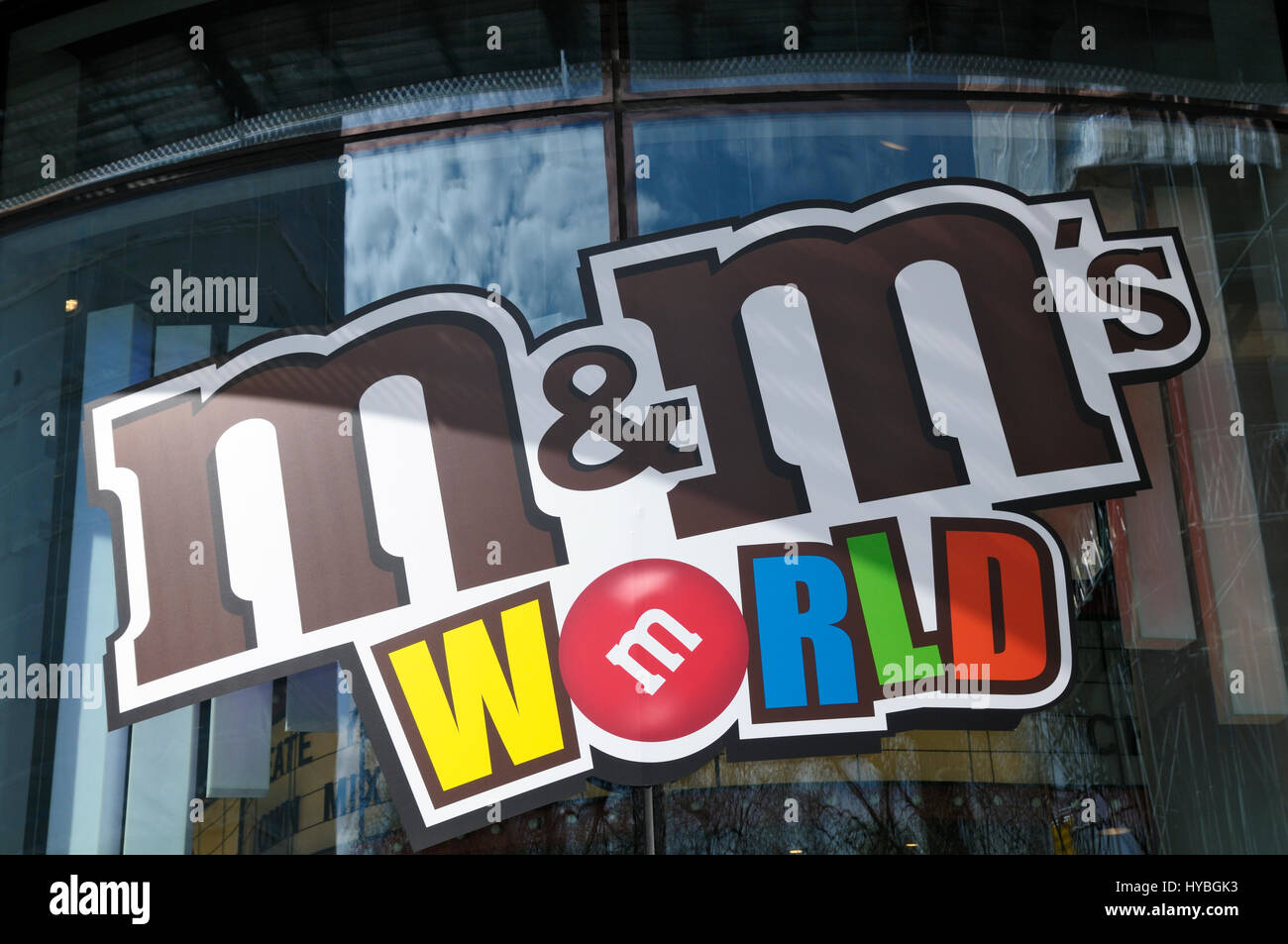 M&M's World Store in Leicester Square, London, Regno Unito Foto Stock
