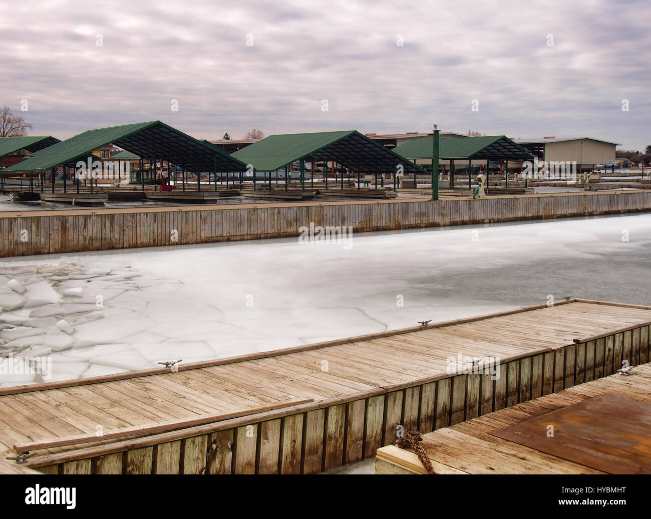 Docks in Clayton, New York Foto Stock