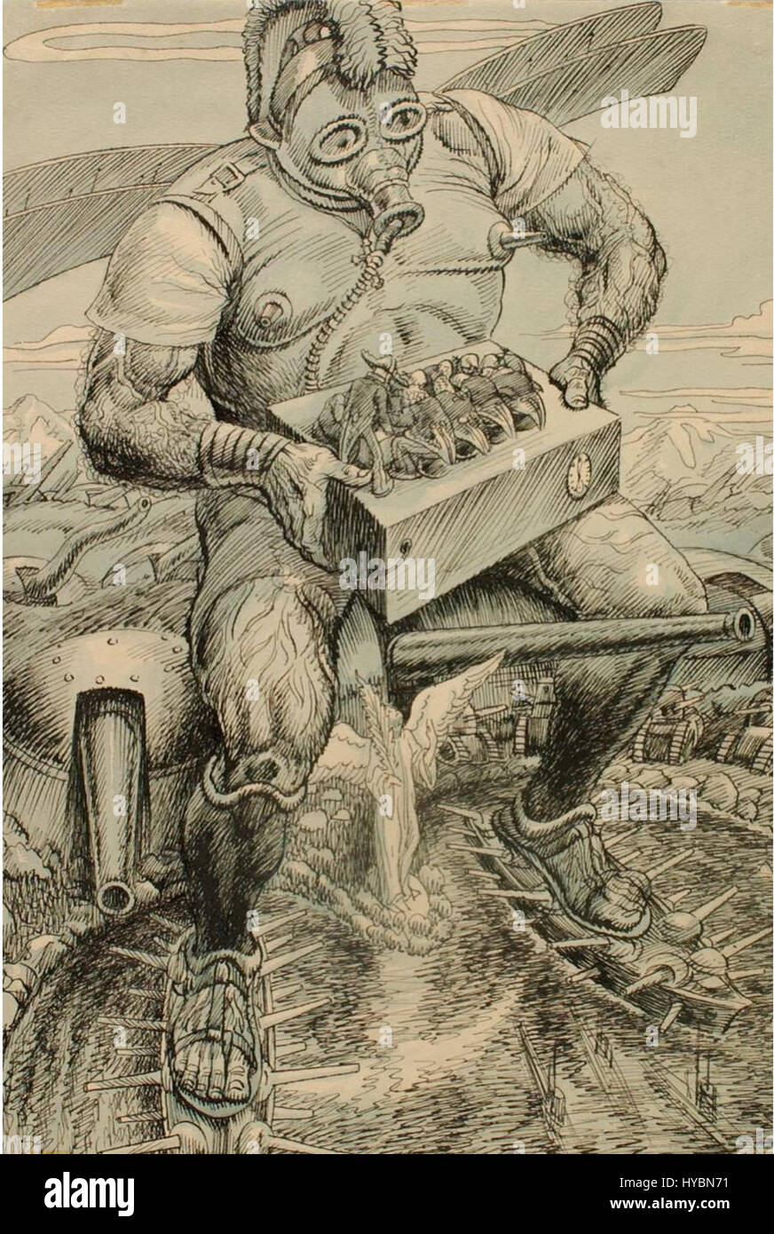 "Angelo della Pace" di Hinko Smrekar è un'opera che riflette temi di pace, spiritualità e speranza. Il pezzo evidenzia lo stile distintivo di Smrekar nel catturare figure divine o celesti nell'arte. Foto Stock