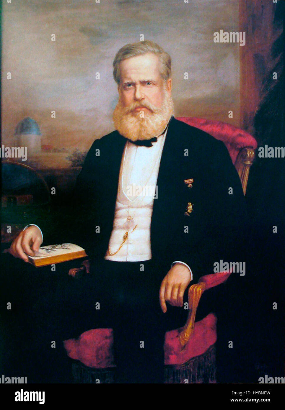 Delfim Pedro II è un'opera legata all'imperatore brasiliano, che cattura l'immagine e il significato del suo ruolo nella storia imperiale del Brasile. L'opera riflette la grandezza e l'importanza politica del suo regno. Foto Stock