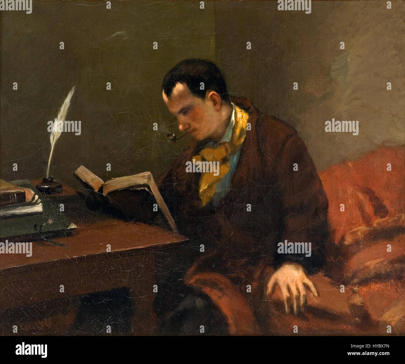 Gustave Courbet, una figura chiave del movimento Realista francese, ha creato opere incentrate sulla vita quotidiana e sul mondo naturale. Questo pezzo fa parte del suo più ampio corpo di lavoro che ha cercato di rappresentare i soggetti in modo realistico, spesso grezzo. L'influenza di Courbet sull'evoluzione dell'arte, specialmente in termini di tradizioni accademiche impegnative e di naturalismo, è ampiamente riconosciuta. Foto Stock Gustave Courbet, una figura chiave del movimento Realista francese, ha creato opere incentrate sulla vita quotidiana e sul mondo naturale. Questo pezzo fa parte del suo più ampio corpo di lavoro che ha cercato di rappresentare i soggetti in modo realistico, spesso grezzo. L'influenza di Courbet sull'evoluzione dell'arte, specialmente in termini di tradizioni accademiche impegnative e di naturalismo, è ampiamente riconosciuta. Foto Stock