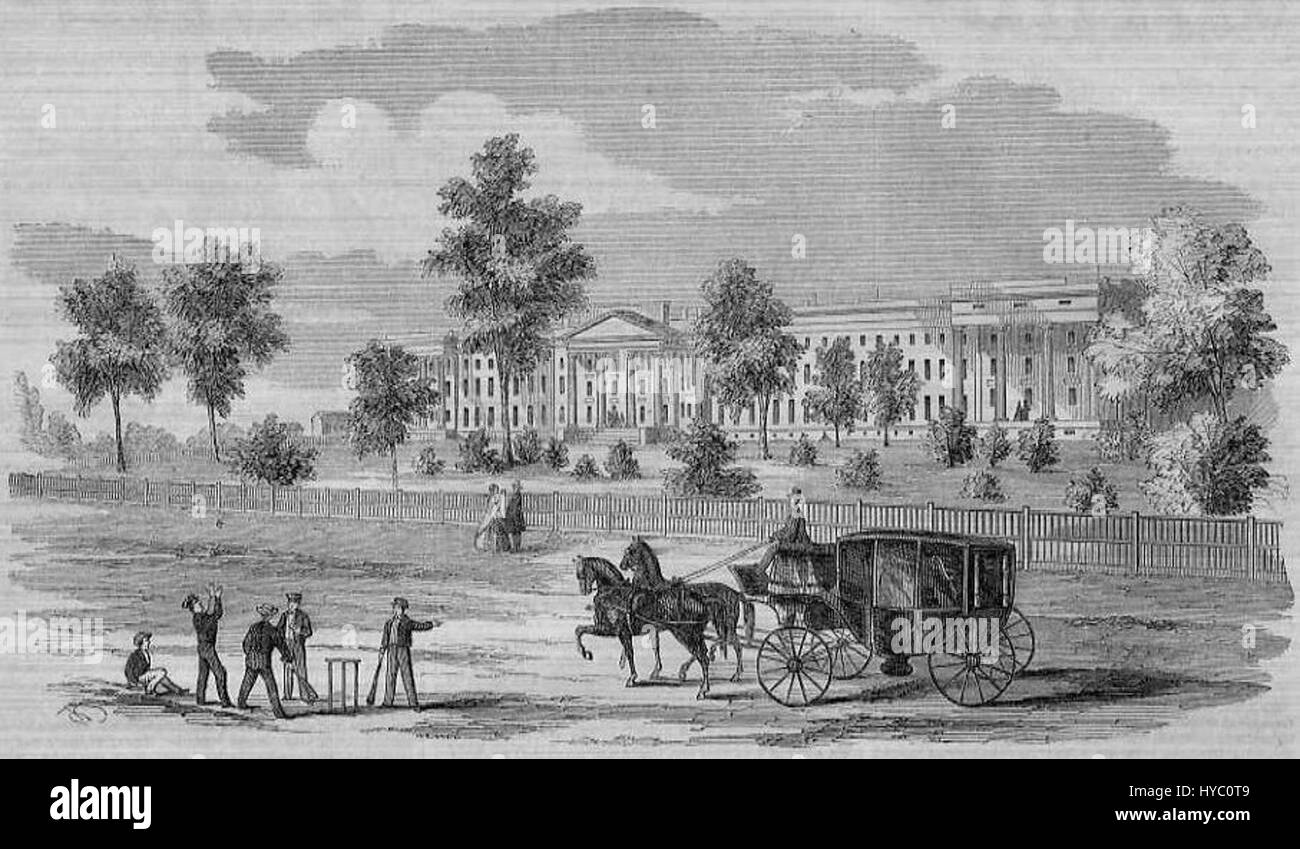 Vista del manicomio, Columbus Ohio Foto Stock