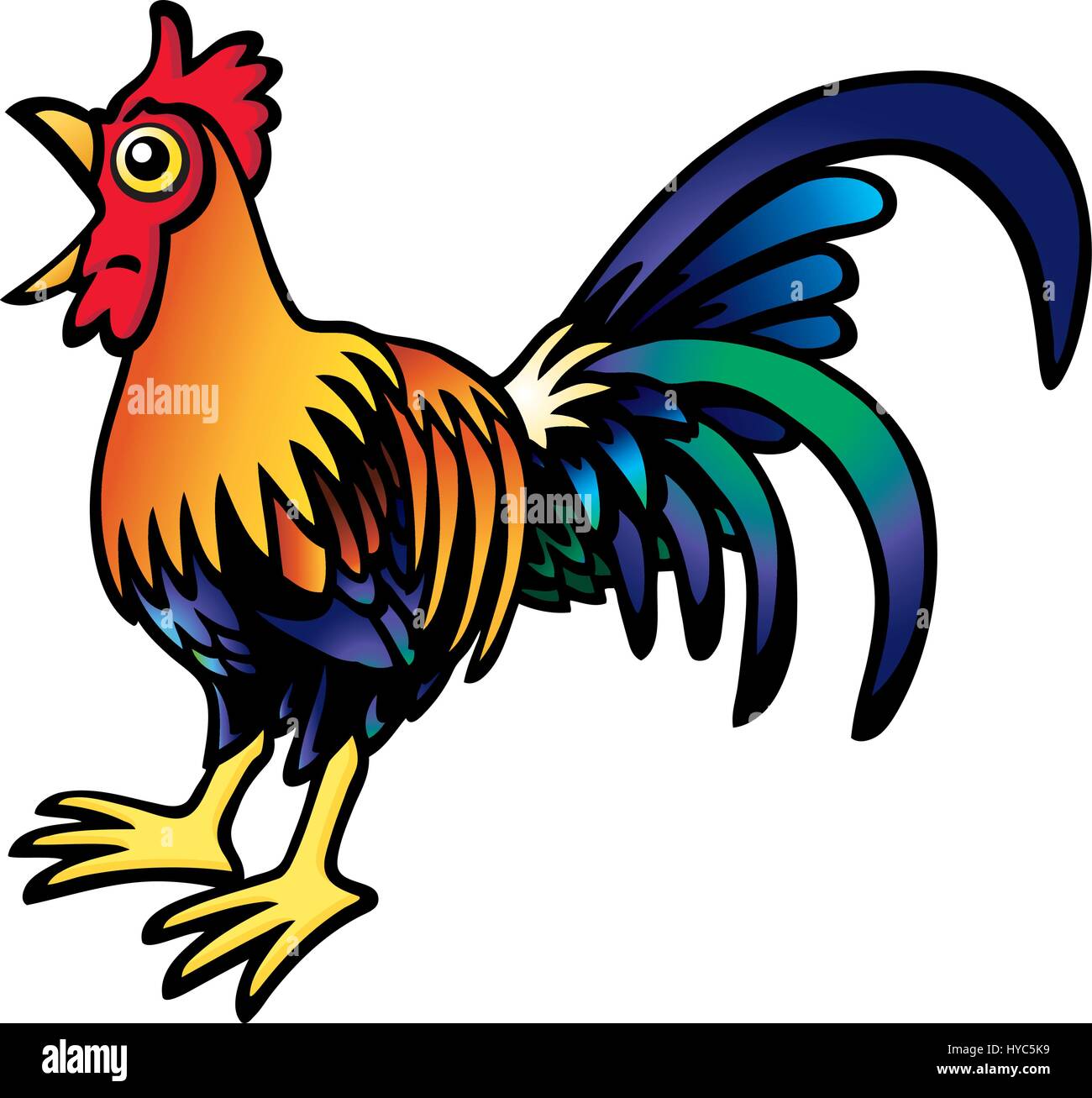 La Rooster. illustrazione vettoriale. Illustrazione Vettoriale