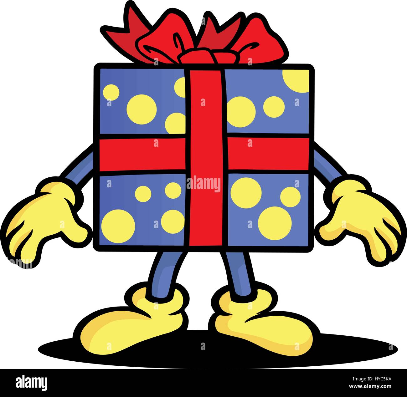 Regalo di compleanno carattere. illustrazione vettoriale. Illustrazione Vettoriale