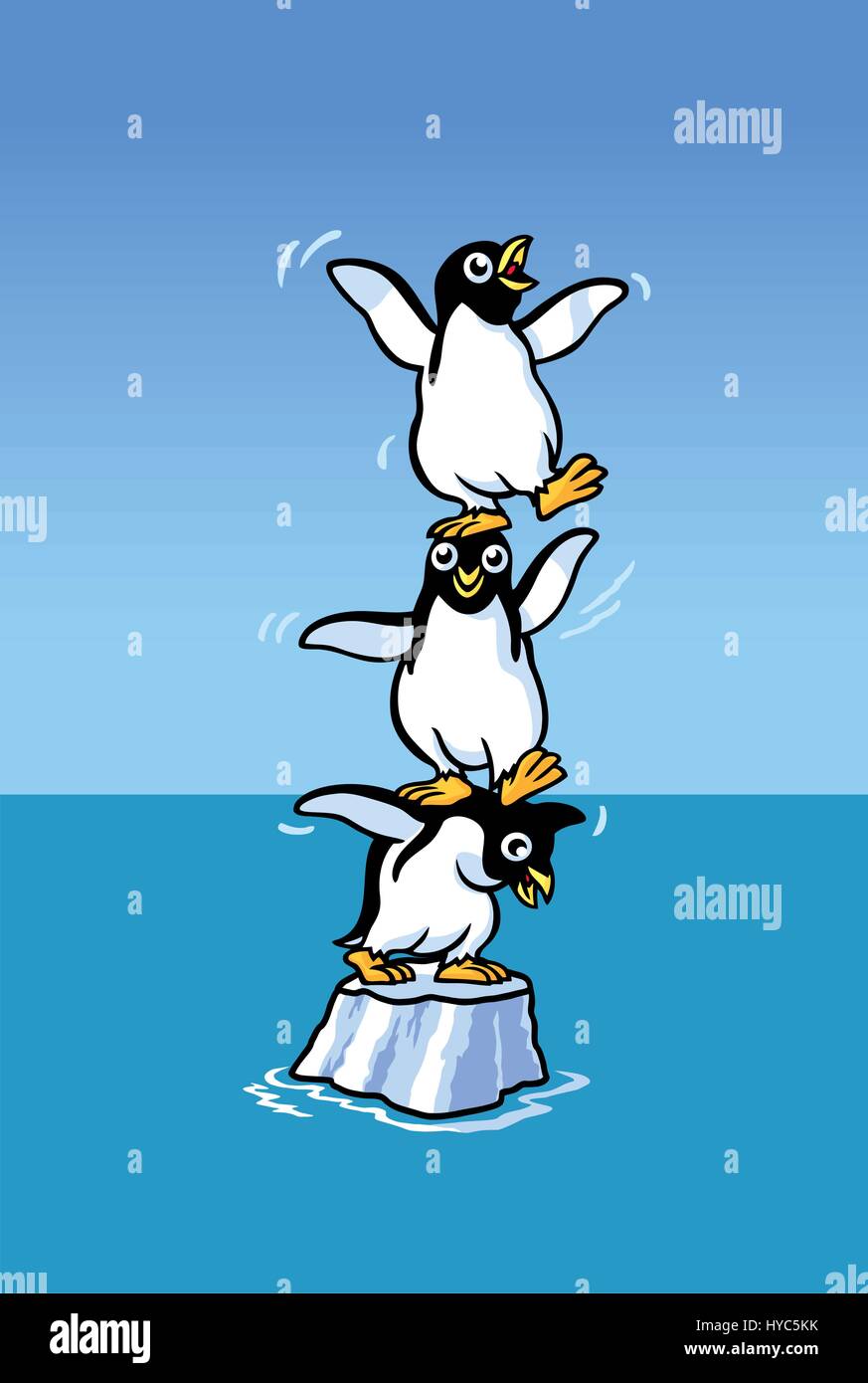 Penguin divertente. Illustrazione Vettoriale Illustrazione Vettoriale