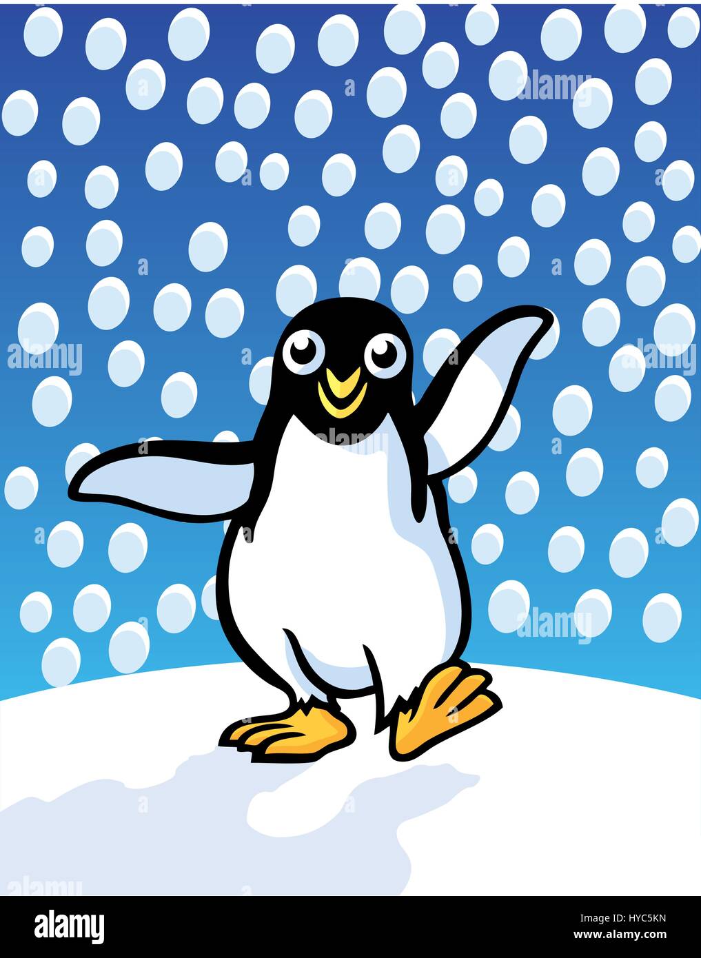 Penguin divertente. Illustrazione Vettoriale Illustrazione Vettoriale