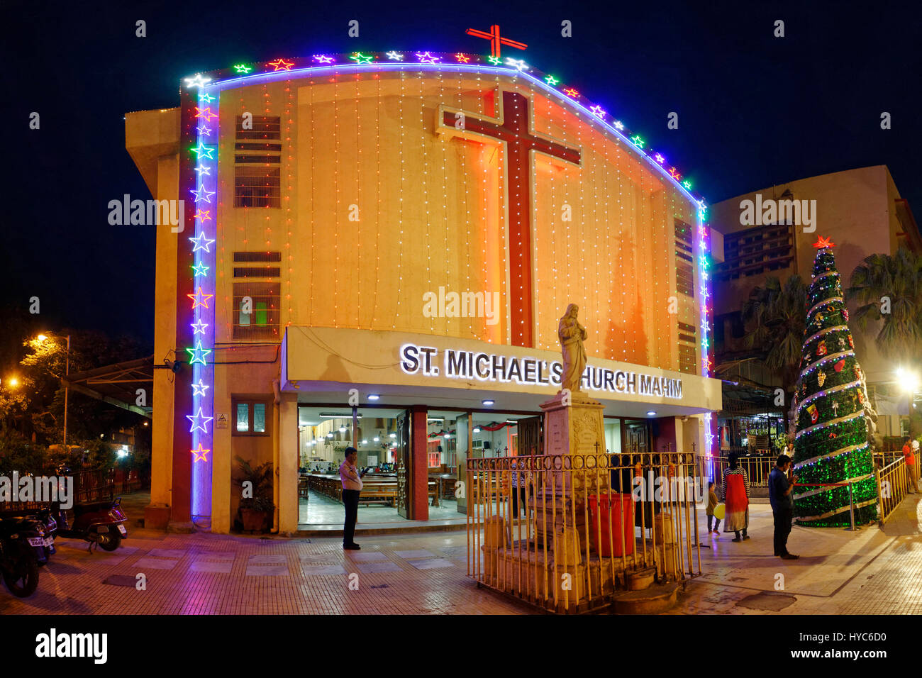 St Michael Church, Mahim, Mumbai, Maharashtra, India, Asia Foto Stock