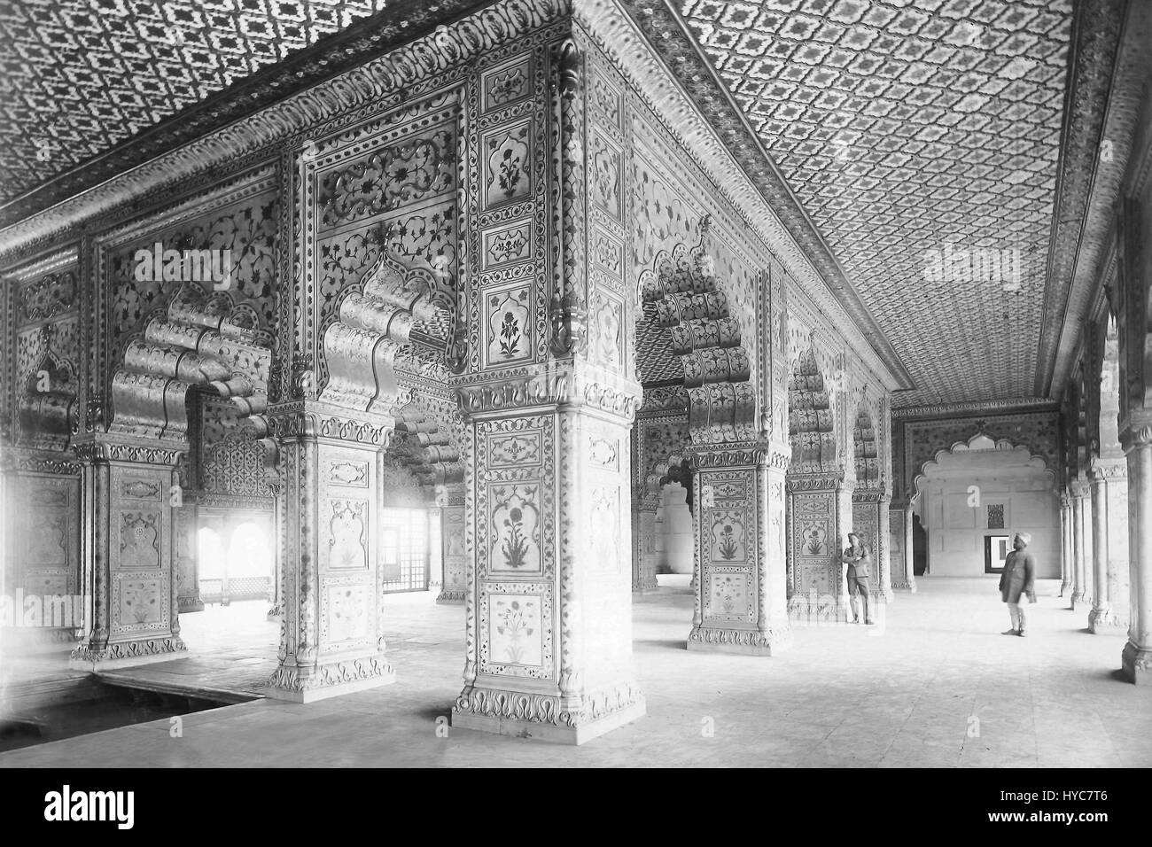 Foto d'epoca di Diwan i Khas in Red Fort, Delhi, Asia, India, 1913 Foto Stock