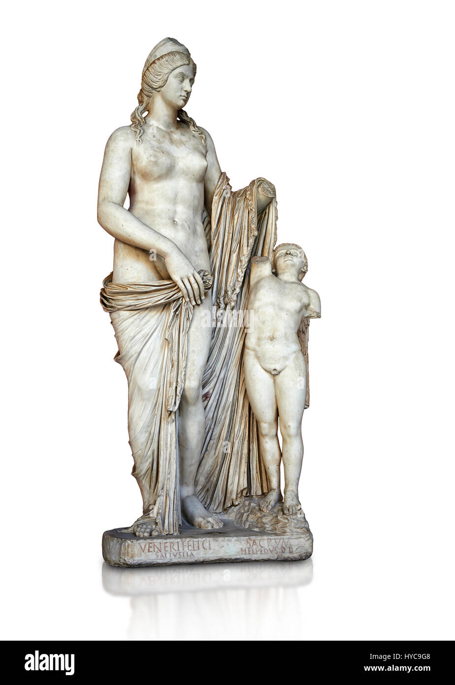 Ii secolo statua romana di Venere conosciuta come la Venere Felice, ispirato alla stsue ellenistica di Afrodite di Cnido realizzato da scultore greco Praixite Foto Stock