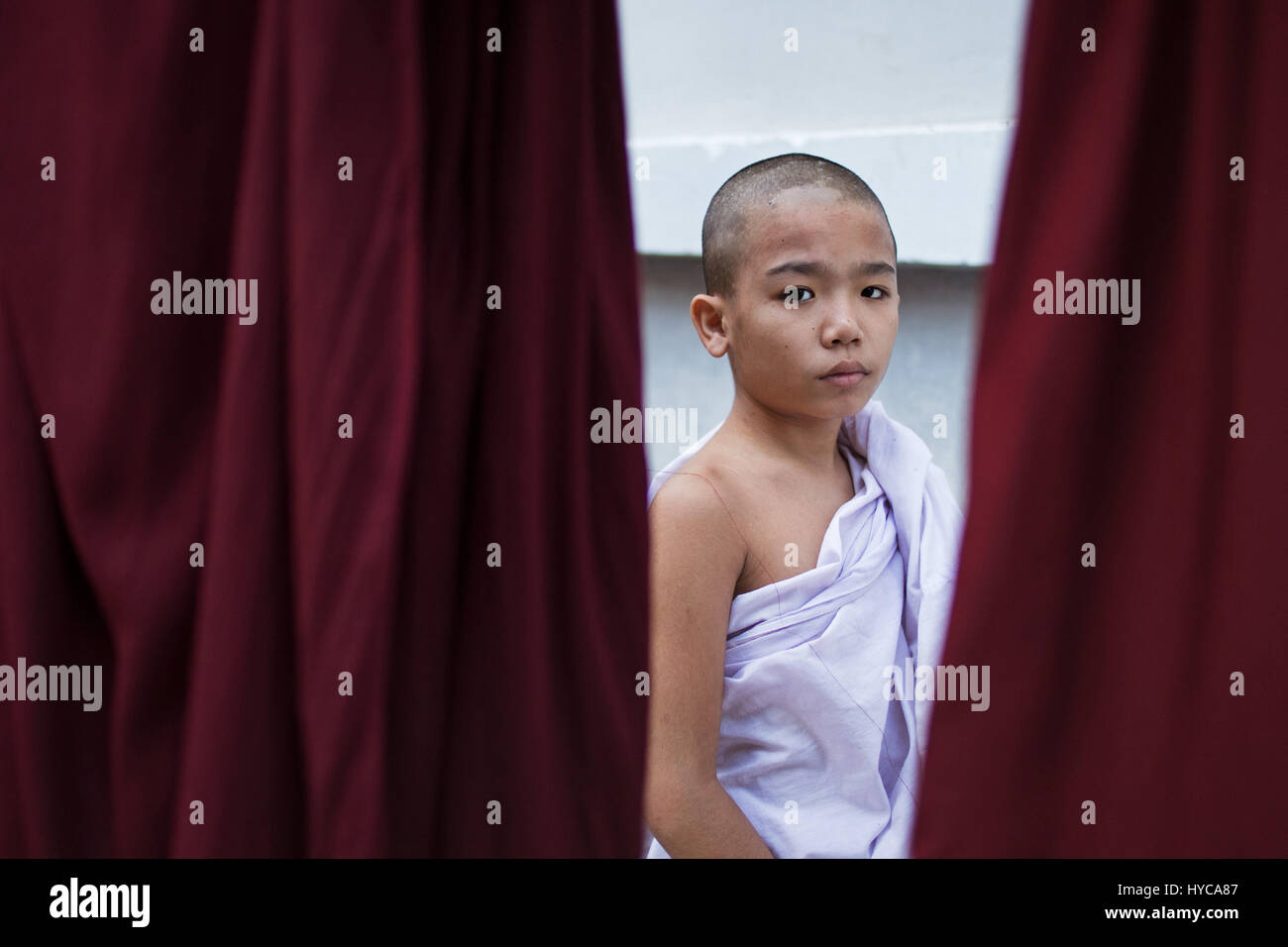 Monaco buddista, MANDALAY MYANMAR Birmania Foto Stock