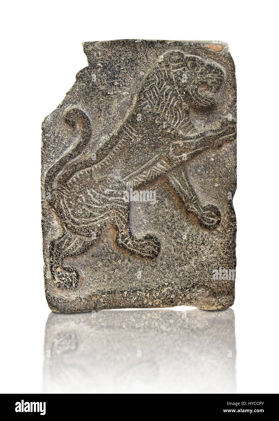 Ix secolo A.C. Neo-Hittite pietra/ Aramaico da Orthostats Palace Tempio della città aramaico di Tell Halaf nel nordest della Siria vicino al bagno turco Foto Stock