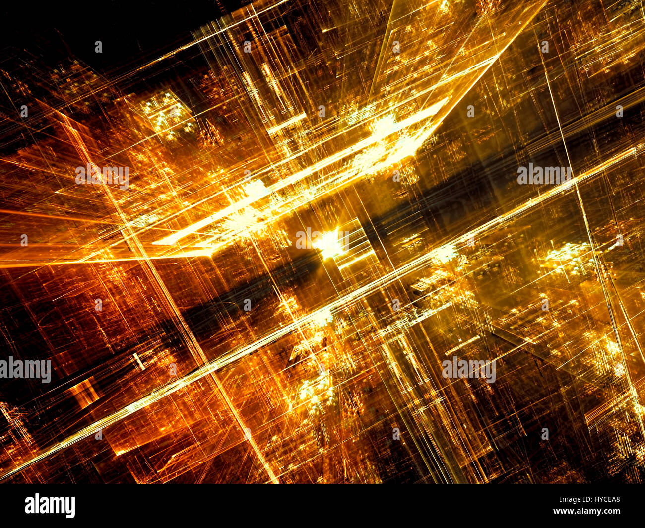 Città Futura - abstract generati digitalmente immagine Foto Stock