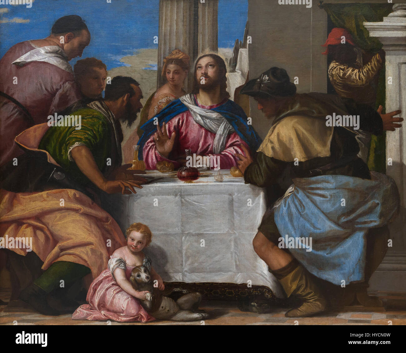 La cena in Emmaus, del Veronese, 1565-1570, Boijmans van Beuningen Museum di Rotterdam Paesi Bassi, Europa Foto Stock