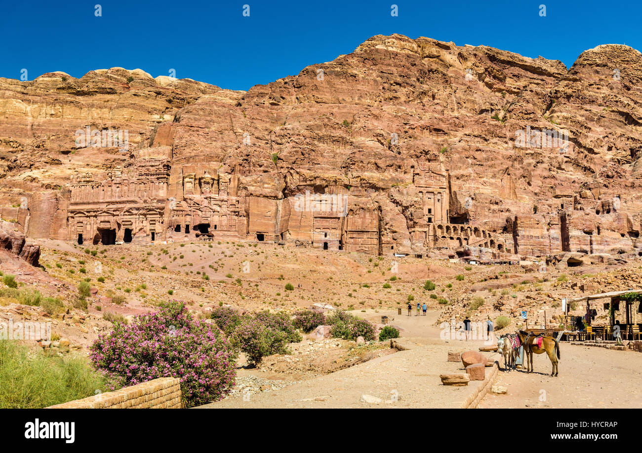 Le tombe reali di Petra, patrimonio mondiale dell UNESCO Foto Stock