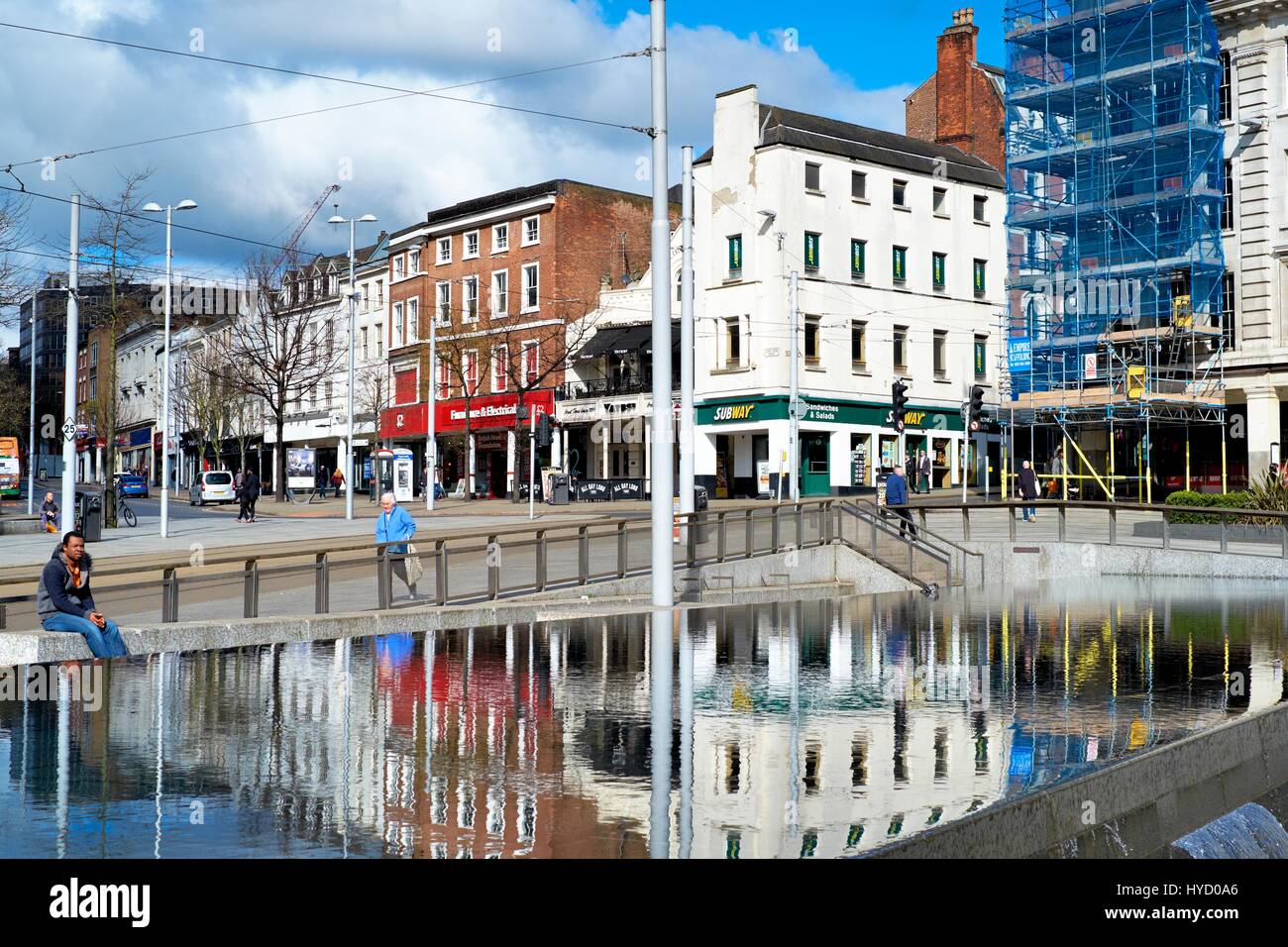 Il Nottingham City Centre Regno Unito Foto Stock