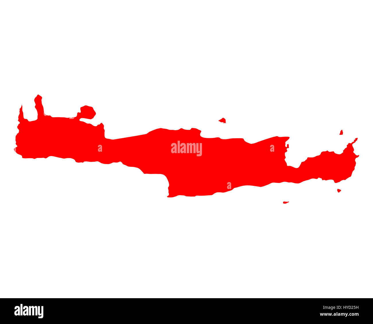 Mappa di Creta Foto Stock