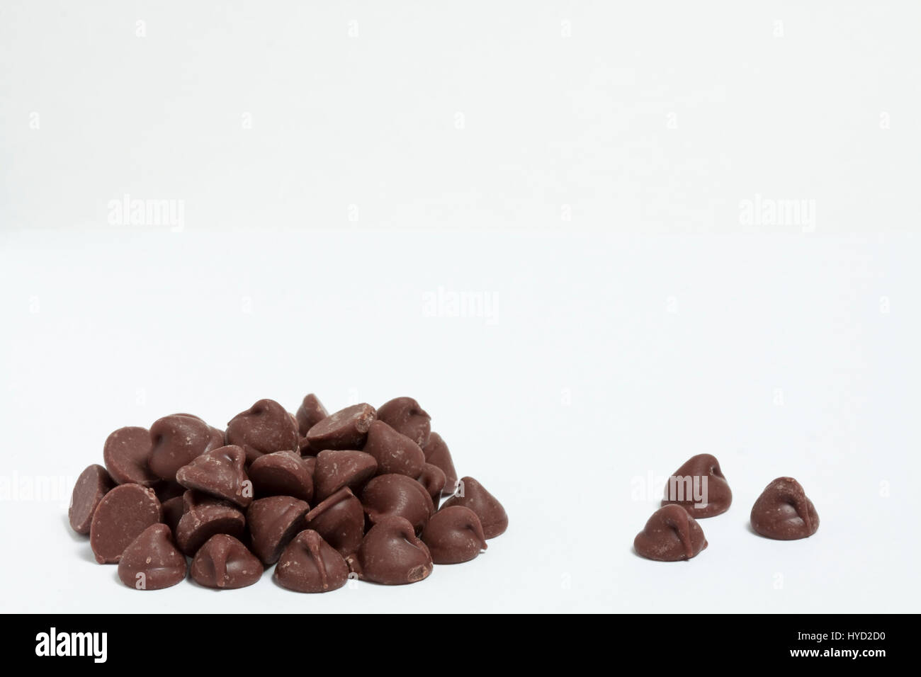 Gocce di cioccolato Foto Stock