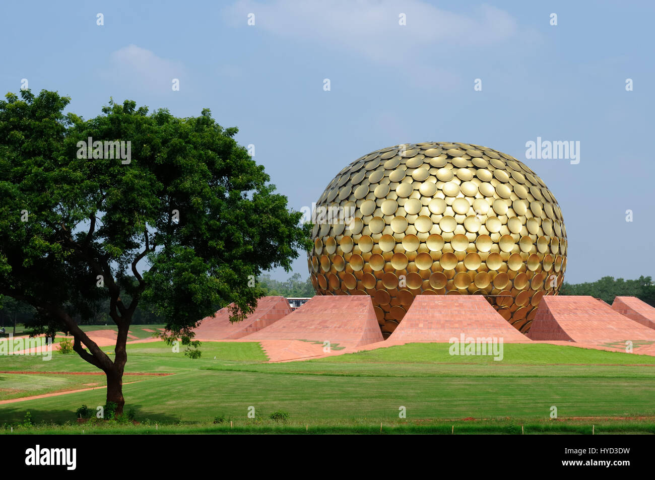 Matrimondir. La centrale luogo di meditazione per le persone che vivono in Auroville. Foto Stock