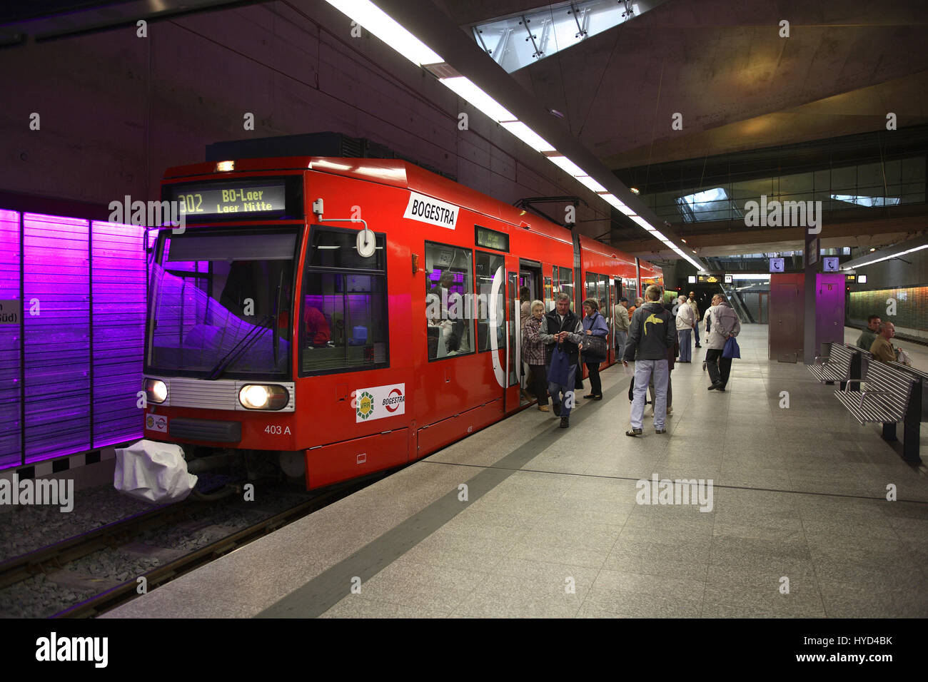 DEU, la Germania, la zona della Ruhr, Bochum, stazione metropolitana Rathaus-Sued, town hall sud. Foto Stock
