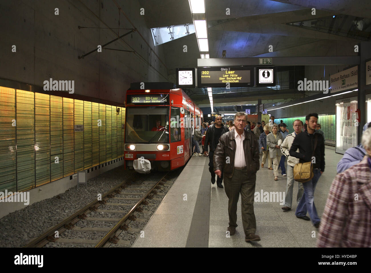 DEU, la Germania, la zona della Ruhr, Bochum, stazione metropolitana Rathaus-Sued, town hall sud. Foto Stock