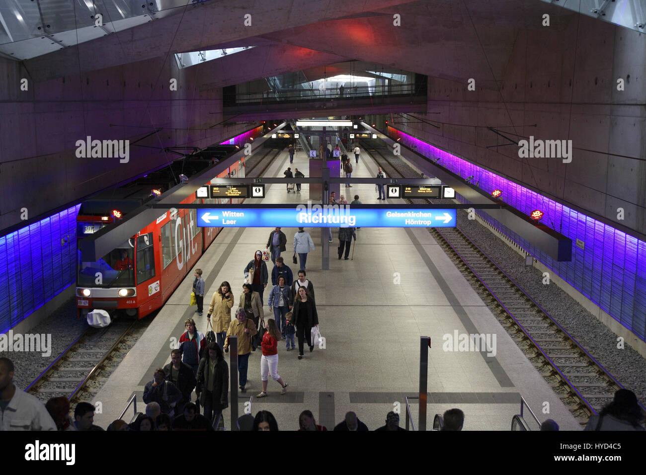 DEU, la Germania, la zona della Ruhr, Bochum, stazione metropolitana Rathaus-Sued, town hall sud. Foto Stock