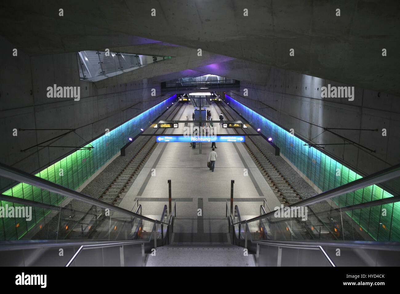 DEU, la Germania, la zona della Ruhr, Bochum, stazione metropolitana Rathaus-Sued, town hall sud. Foto Stock