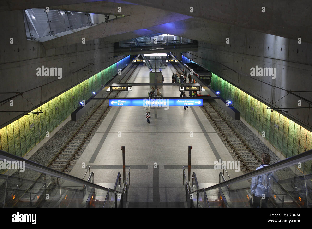 DEU, la Germania, la zona della Ruhr, Bochum, stazione metropolitana Rathaus-Sued, town hall sud. Foto Stock