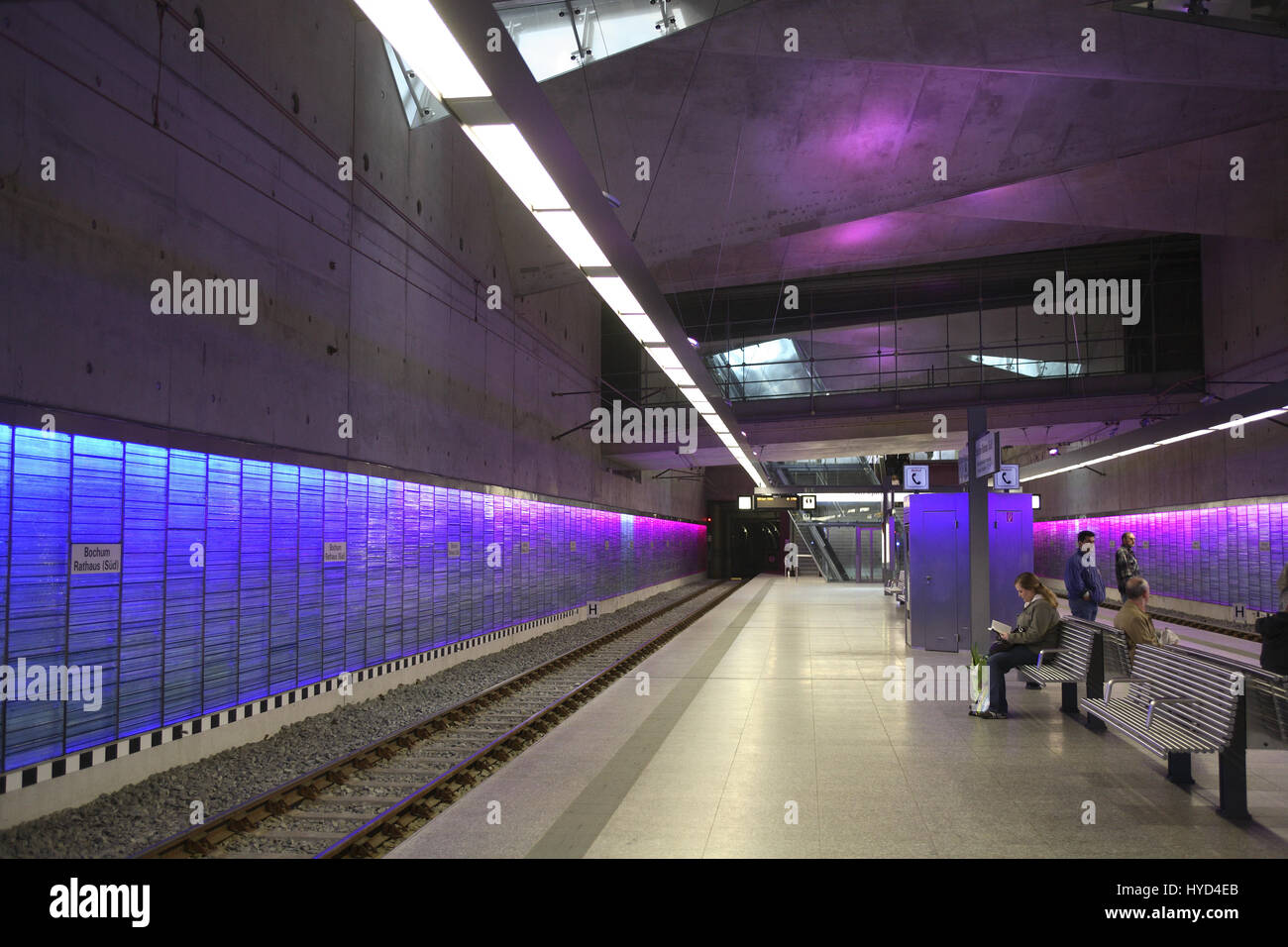 DEU, la Germania, la zona della Ruhr, Bochum, stazione metropolitana Rathaus-Sued, town hall sud. Foto Stock