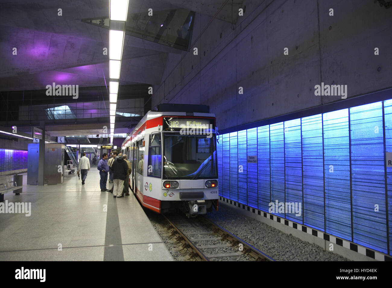DEU, la Germania, la zona della Ruhr, Bochum, stazione metropolitana Rathaus-Sued, town hall sud. Foto Stock