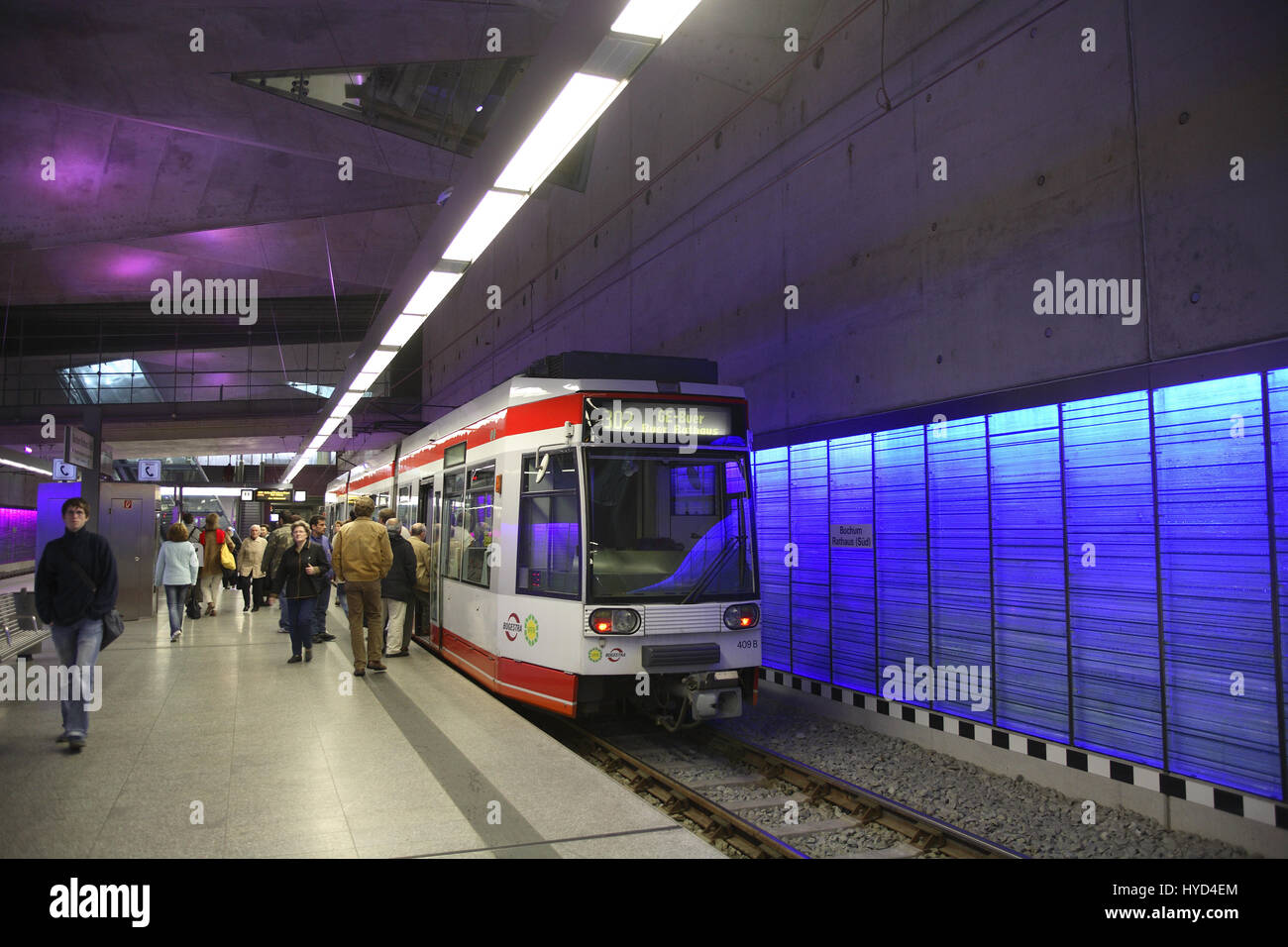 DEU, la Germania, la zona della Ruhr, Bochum, stazione metropolitana Rathaus-Sued, town hall sud. Foto Stock