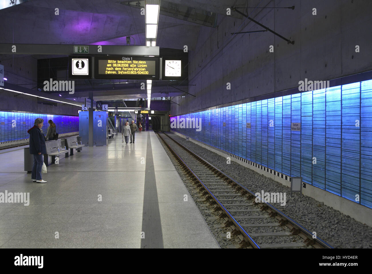 DEU, la Germania, la zona della Ruhr, Bochum, stazione metropolitana Rathaus-Sued, town hall sud. Foto Stock