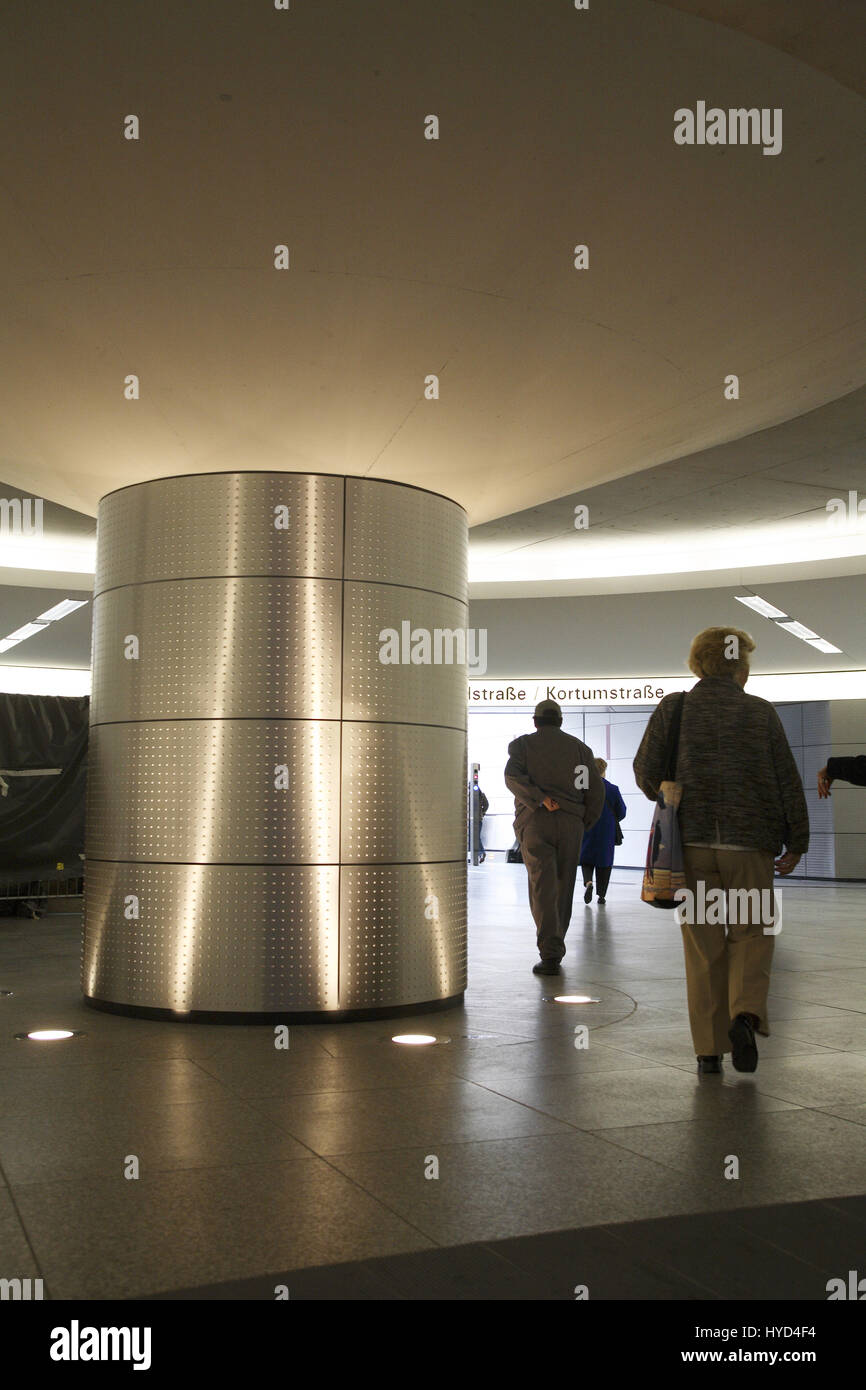 DEU, la Germania, la zona della Ruhr, Bochum, stazione metropolitana Rathaus-Sued, town hall sud. Foto Stock
