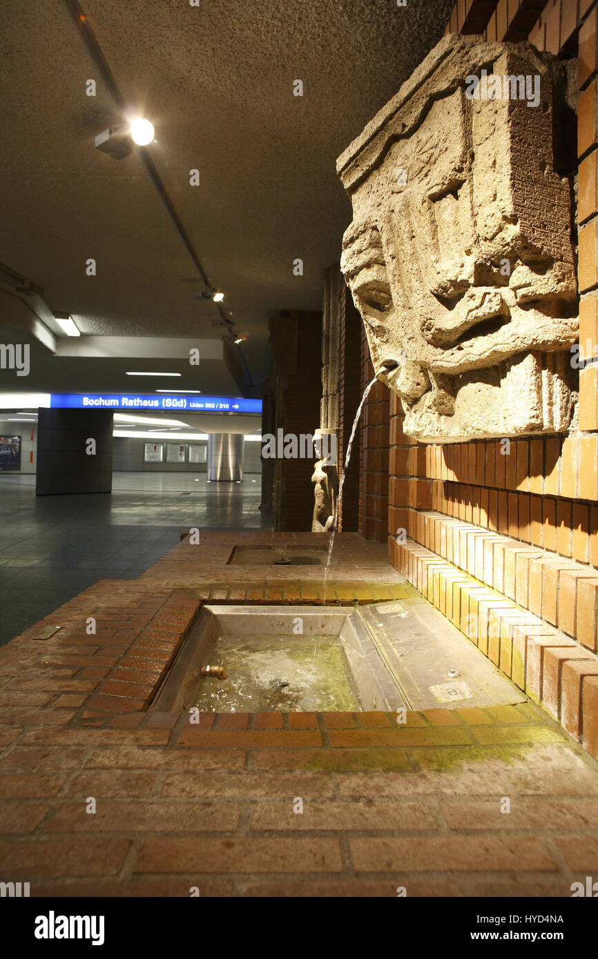 DEU, la Germania, la zona della Ruhr, Bochum, stazione metropolitana Rathaus-Sued, town hall sud. Foto Stock