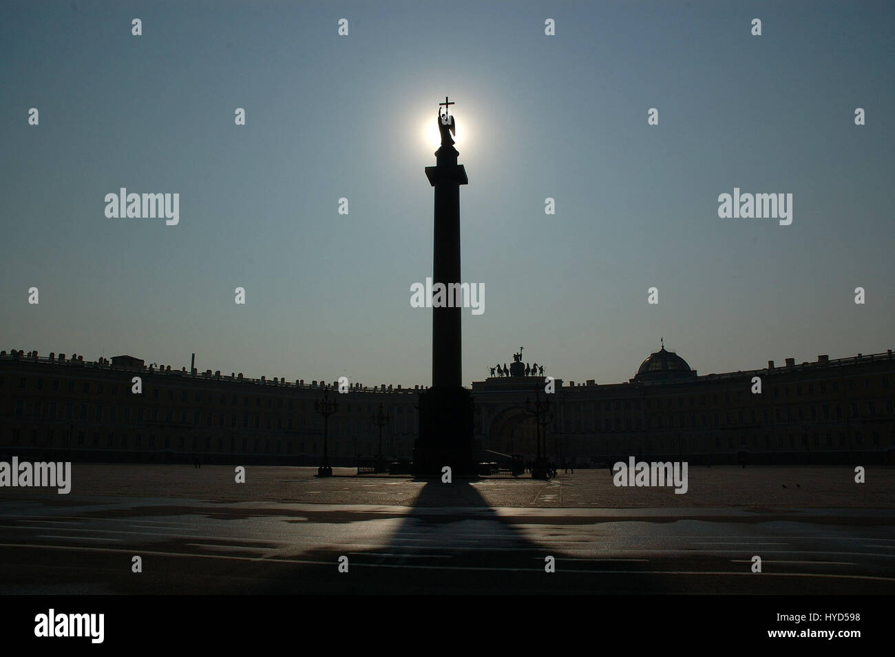 La piazza del palazzo, Dvortsovaya Ploshchad, Sankt-Peterburg, Russia Foto Stock