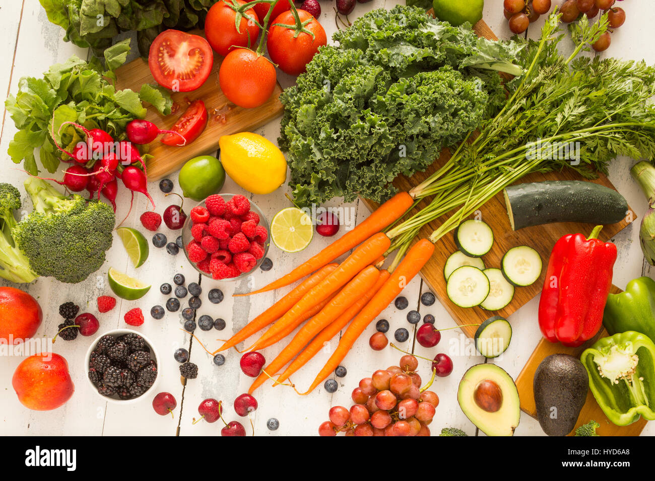 La frutta e la verdura fresca Foto Stock