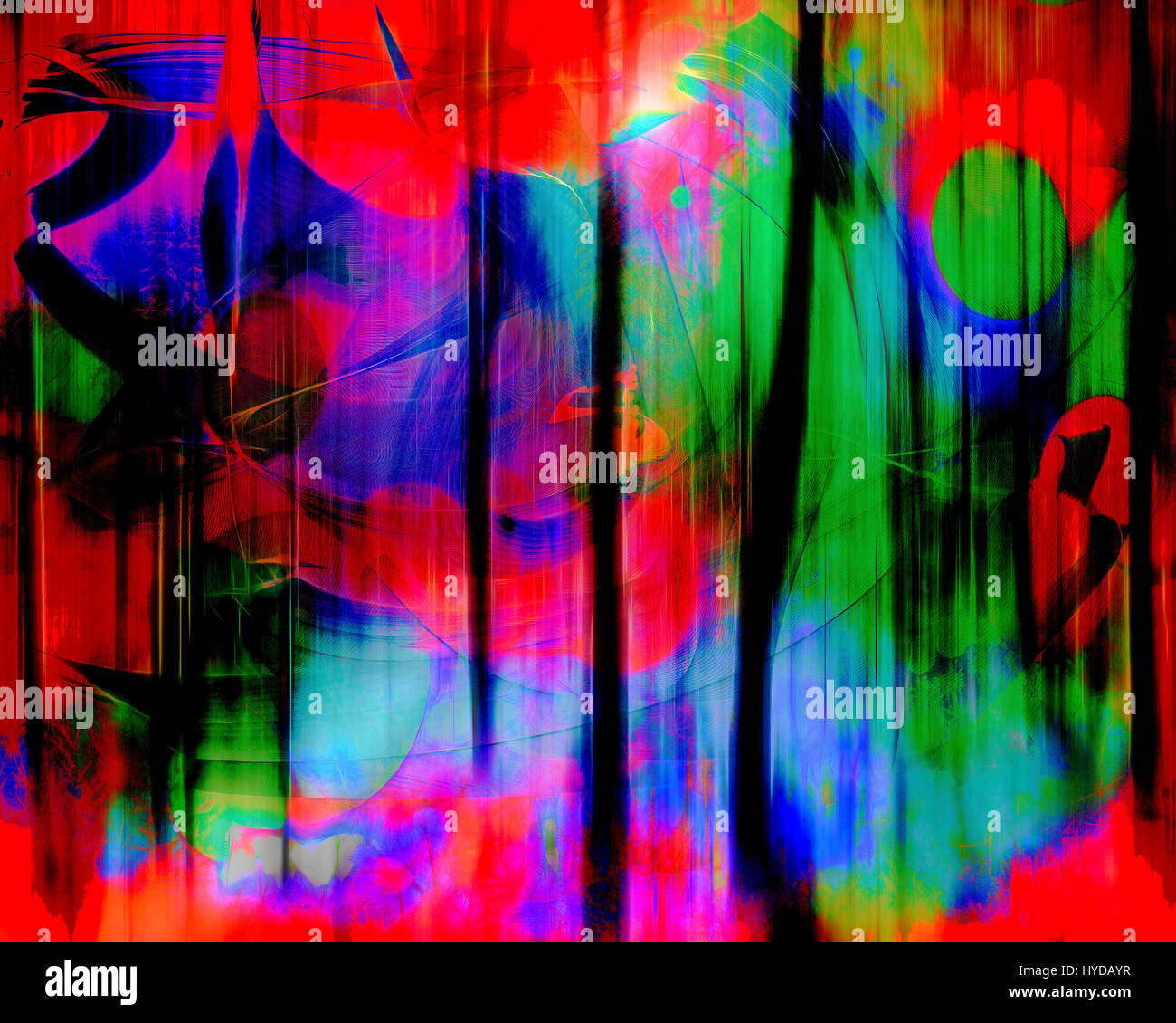 Arte digitale: Fantasia su un tema di bosco Foto Stock