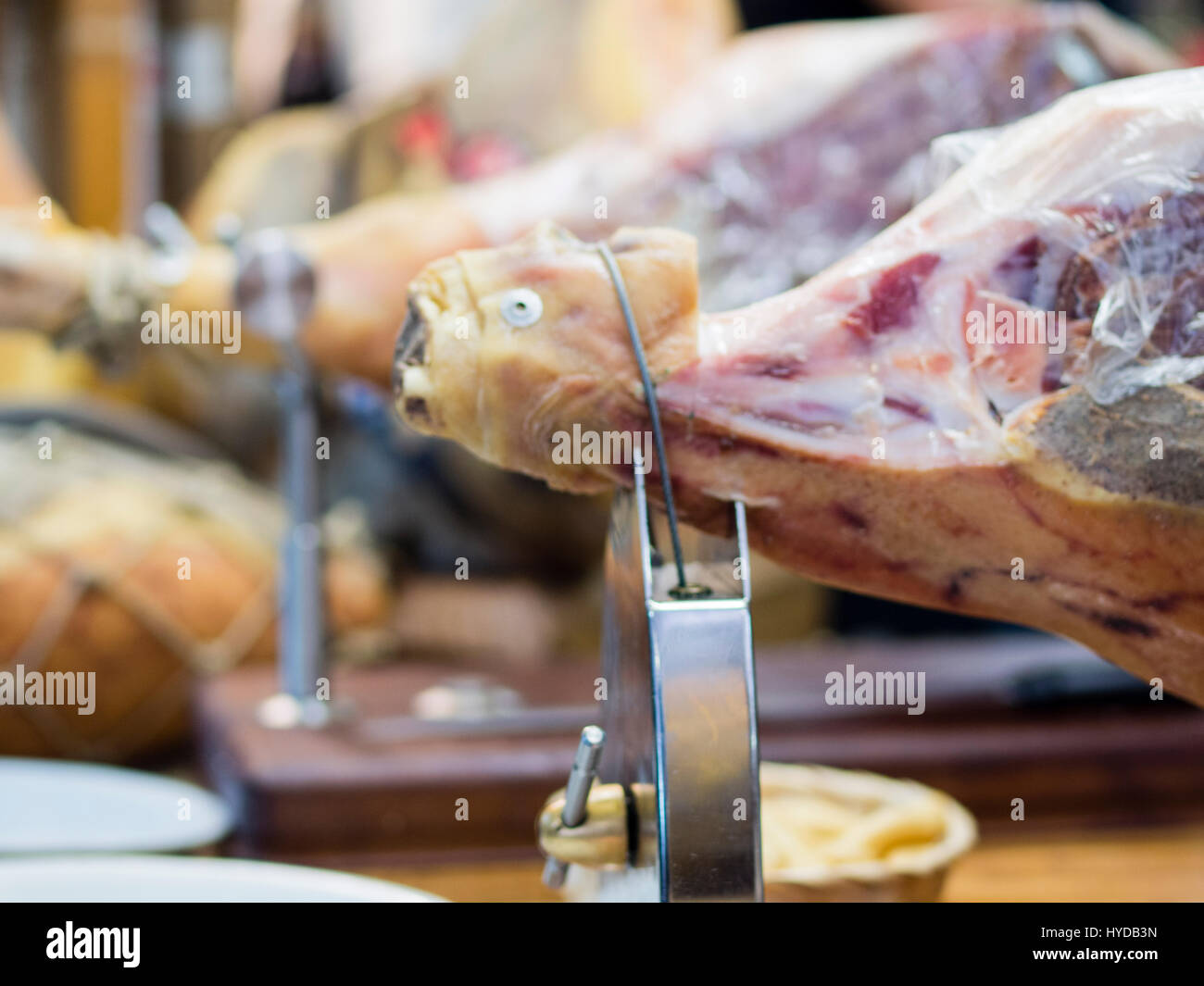 Salumi da re, il prosciutto crudo food festival tenutosi il 1 aprile sto a 3° 2017 in Antica Corte Pallavicina Relais, Polesine, Parma, Italia Foto Stock