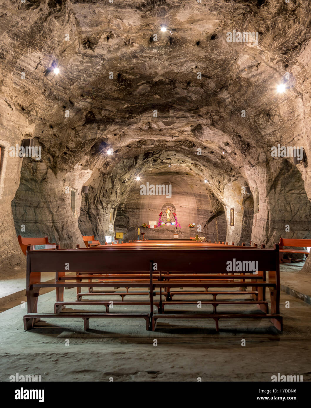 Cappella sotterranea nella miniera di sale - Zipaquira, Colombia Foto Stock