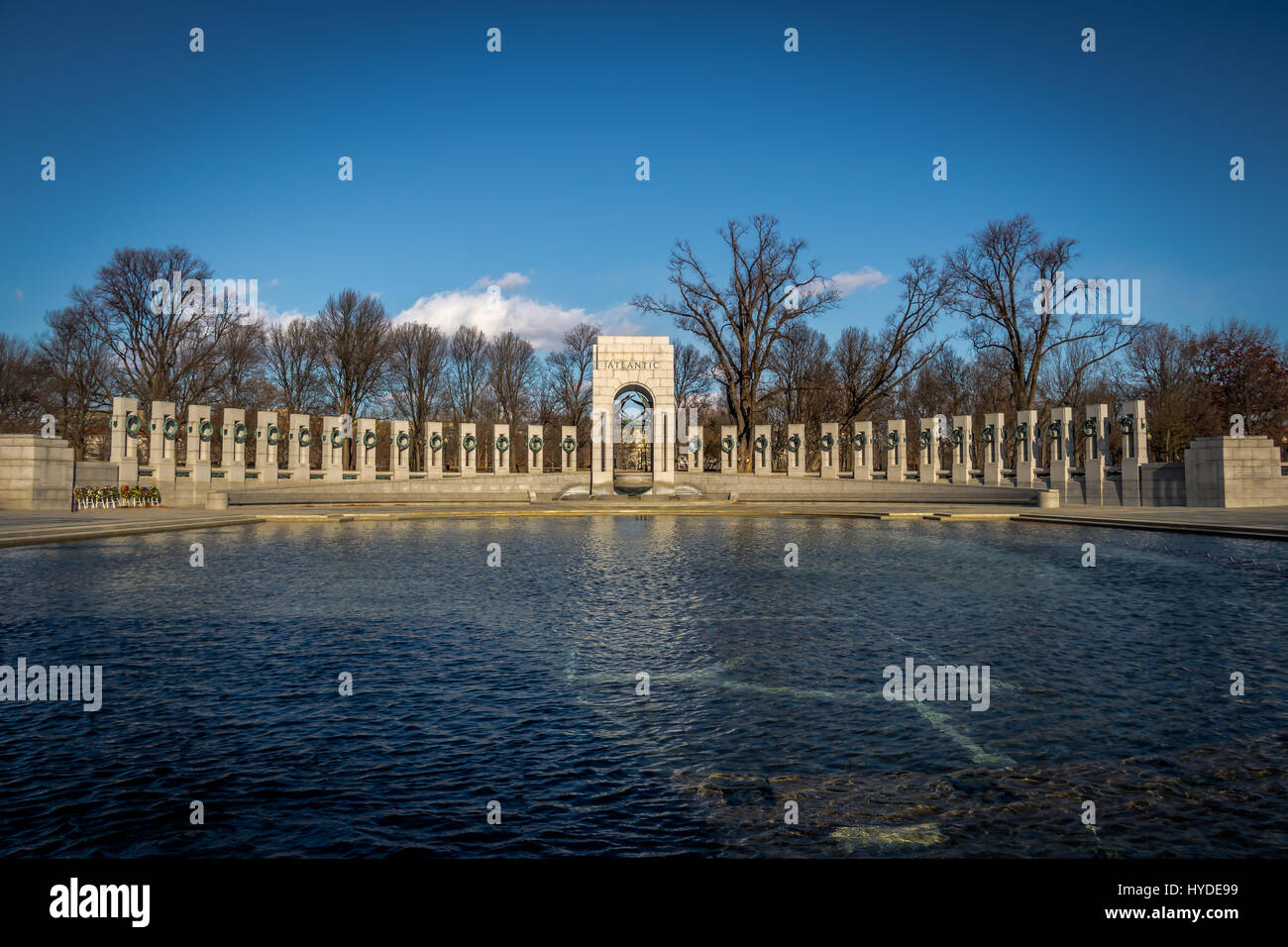 Il Memoriale della Seconda guerra mondiale - WASHINGTON, STATI UNITI D'AMERICA Foto Stock