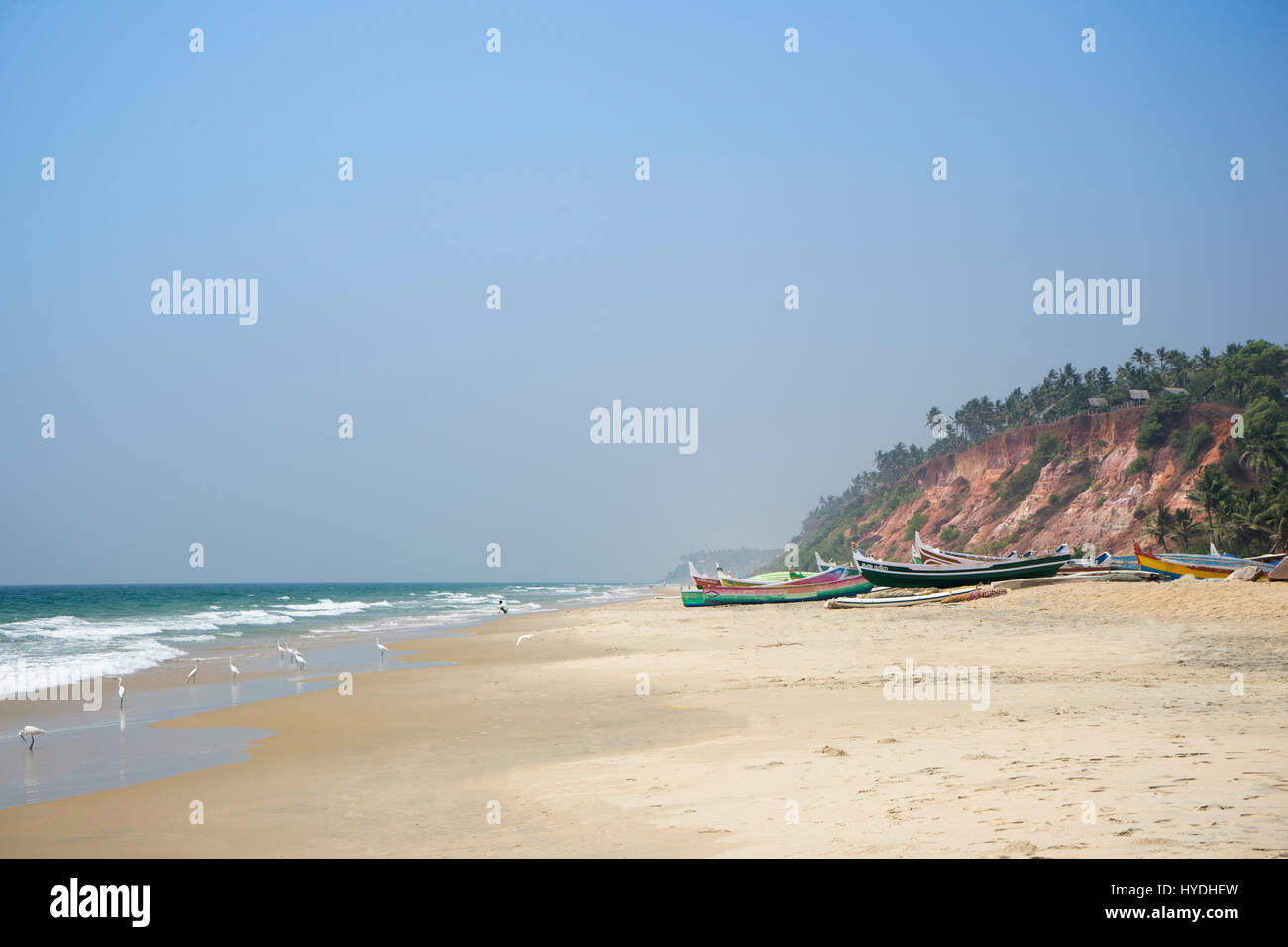 Varkala Beach, Kerala Foto Stock