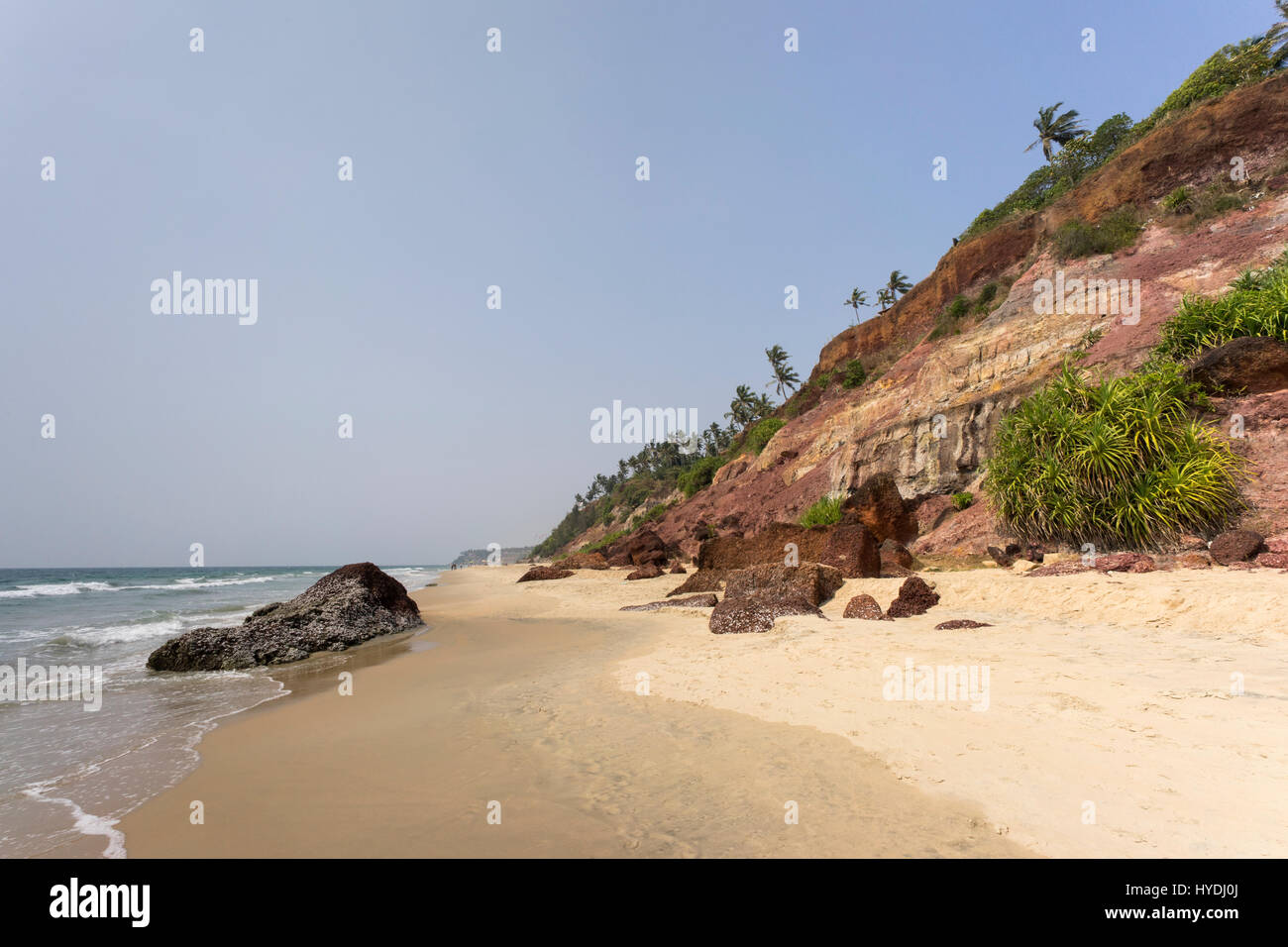 Varkala Beach, Kerala Foto Stock