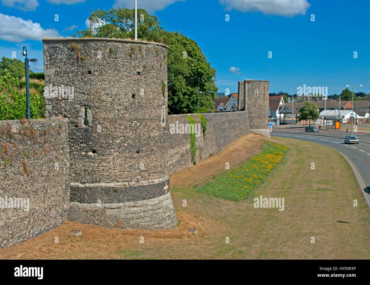 Canterbury City Wall, Kent, Foto Stock